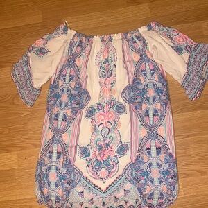 Lilly Pulitzer off the shoulder dress size Large